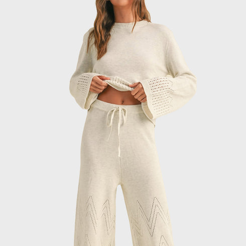 Women's Lounge Crochet Knitted Set
